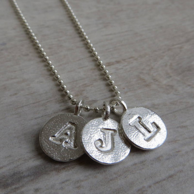 Silver Letter Charm And Ball Chain Necklace - Custom Jewellery By All Uniqueness