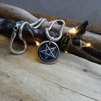 Silver Pentacle Pendant - Custom Jewellery By All Uniqueness