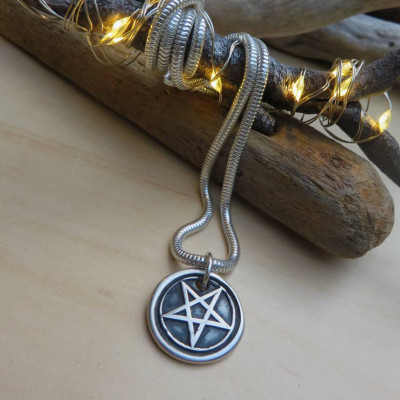 Silver Pentacle Pendant - Custom Jewellery By All Uniqueness