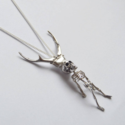 Silver Pierre Skeleton Pendant - Custom Jewellery By All Uniqueness