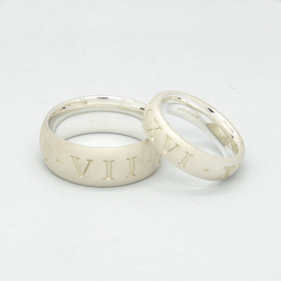 Silver Roman Numeral Ring - Custom Jewellery By All Uniqueness