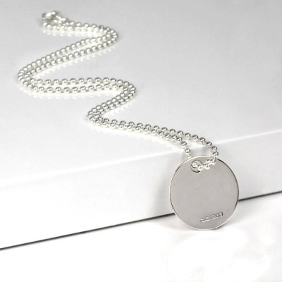 Silver Round Dog Tag Pendant - Custom Jewellery By All Uniqueness