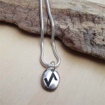 Silver Rune Stone Necklace - Custom Jewellery By All Uniqueness