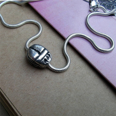 Silver Scarab Beetle Necklace - Custom Jewellery By All Uniqueness