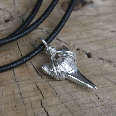 Silver Sharks Tooth Necklace - Custom Jewellery By All Uniqueness