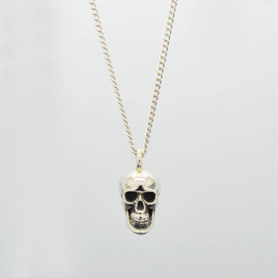 Silver Skull Pendant - Custom Jewellery By All Uniqueness