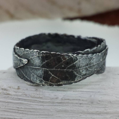 Silver Three Leaf Band Ring - Custom Jewellery By All Uniqueness
