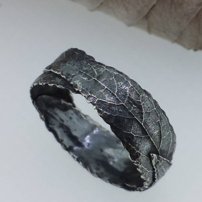 Silver Three Leaf Band Ring - Custom Jewellery By All Uniqueness