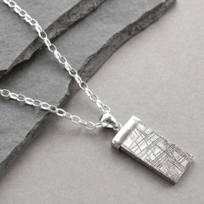 Silver Tipped Meteorite Necklace - Custom Jewellery By All Uniqueness