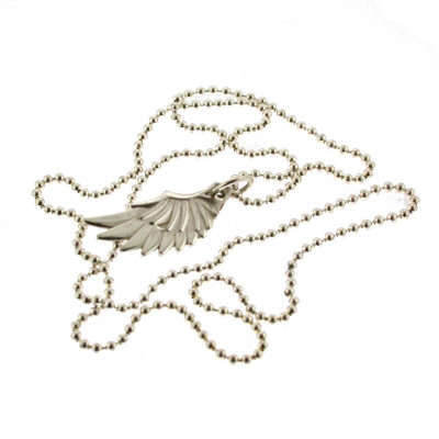 Silver Wing Pendant With 18 Silver Chain - Custom Jewellery By All Uniqueness