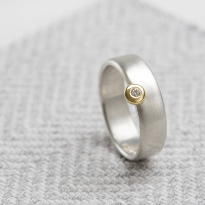 Slim Offset Ring - Custom Jewellery By All Uniqueness