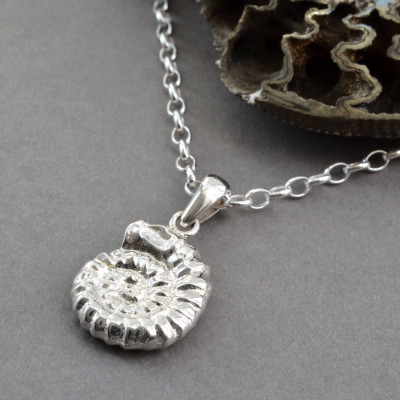 Silver Ammonite Pendant - Custom Jewellery By All Uniqueness