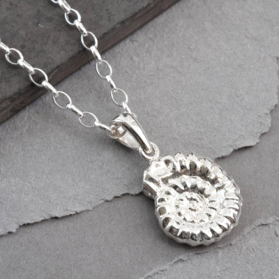 Silver Ammonite Pendant - Custom Jewellery By All Uniqueness