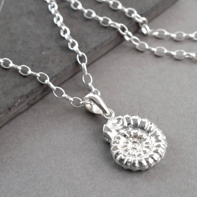 Silver Ammonite Pendant - Custom Jewellery By All Uniqueness