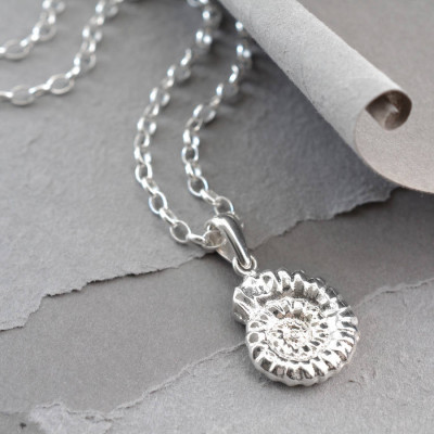 Silver Ammonite Pendant - Custom Jewellery By All Uniqueness