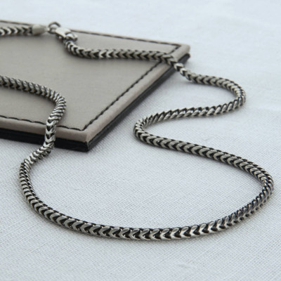 Silver Mens Snake Chain Necklace - Custom Jewellery By All Uniqueness