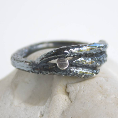 Silver Mens Woodland Branch Ring - Custom Jewellery By All Uniqueness
