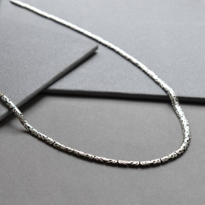 Silver Oval Borobudur Necklace - Custom Jewellery By All Uniqueness