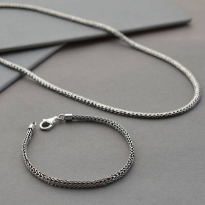Silver Oval Snake Necklace - Custom Jewellery By All Uniqueness