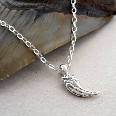 Silver Raptor Claw Pendant - Custom Jewellery By All Uniqueness