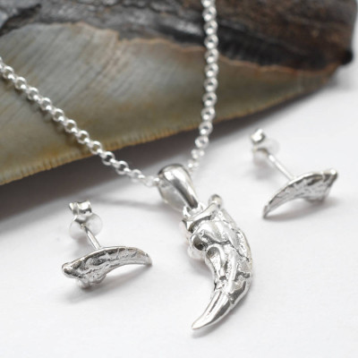 Silver Raptor Claw Pendant - Custom Jewellery By All Uniqueness