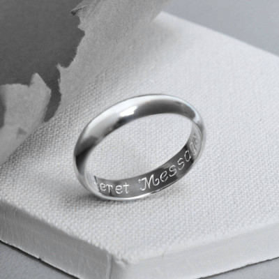 Silver Secret Message Ring - Custom Jewellery By All Uniqueness