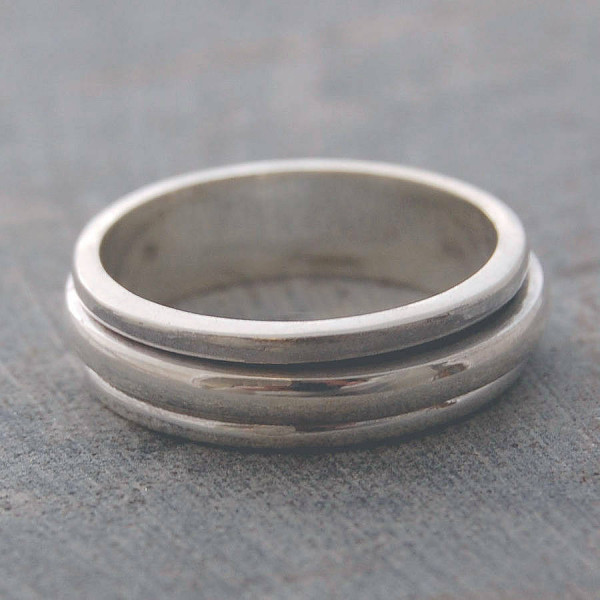 Silver Spin Ring - Custom Jewellery By All Uniqueness