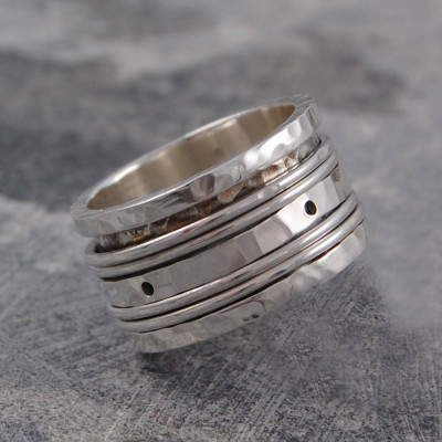 Silver Spinning Band Ring - Custom Jewellery By All Uniqueness