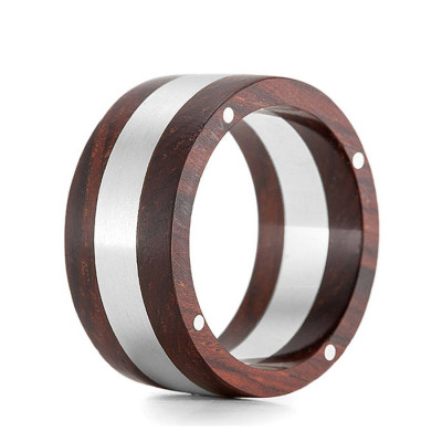 Wood Ring Rivet Two - Custom Jewellery By All Uniqueness