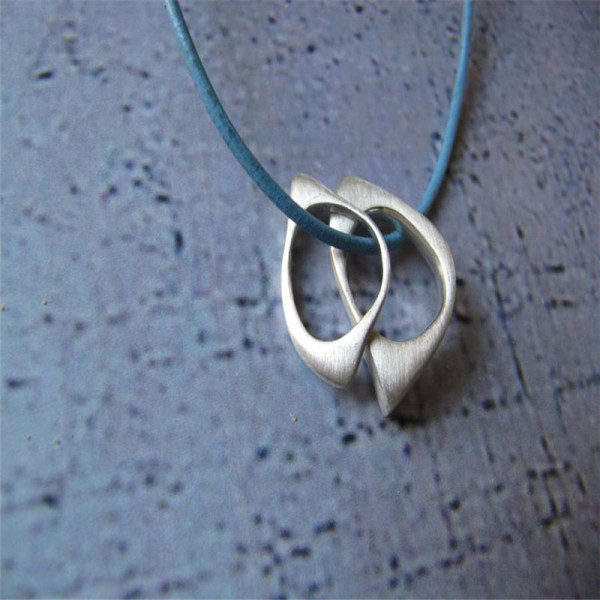 U And Me2 Infinity Silver Pendants On Leather - Custom Jewellery By All Uniqueness