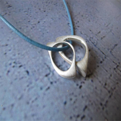 U And Me2 Infinity Silver Pendants On Leather - Custom Jewellery By All Uniqueness