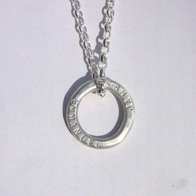 Unisex Silver Halo Necklace - Custom Jewellery By All Uniqueness
