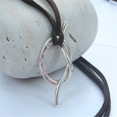 Unisex Silver Knot Necklace - Custom Jewellery By All Uniqueness