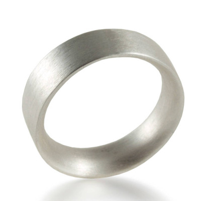Mens Silver Wedding Ring Comfort Fit Matt - Custom Jewellery By All Uniqueness