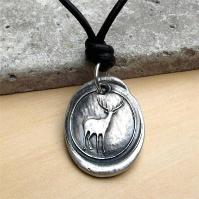 Wax Seal Deer Necklace - Custom Jewellery By All Uniqueness