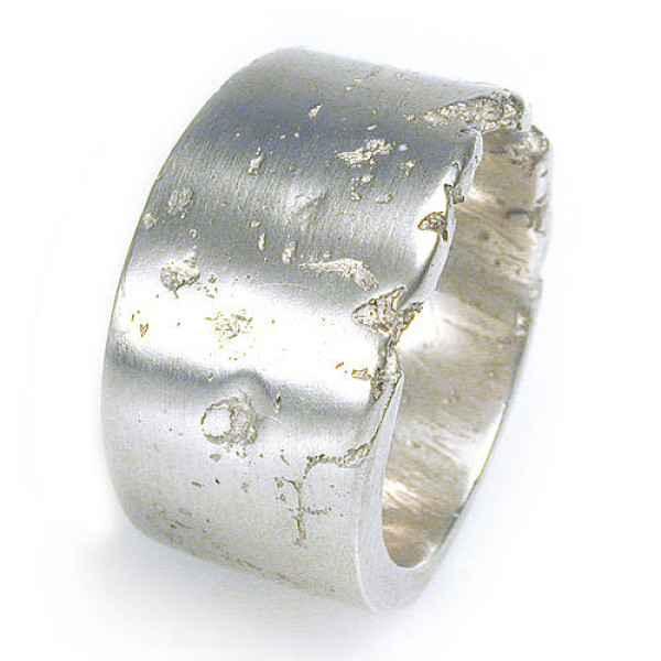 Wide Silver Concrete Ring - Custom Jewellery By All Uniqueness
