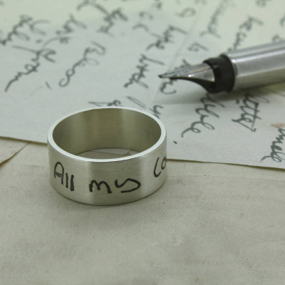 Your Own Handwriting Ring - Custom Jewellery By All Uniqueness
