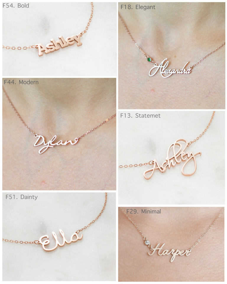 Custom Personalized Name Necklace - Baby Girl or Children Jewelry - Bridesmaid or Mom Gift