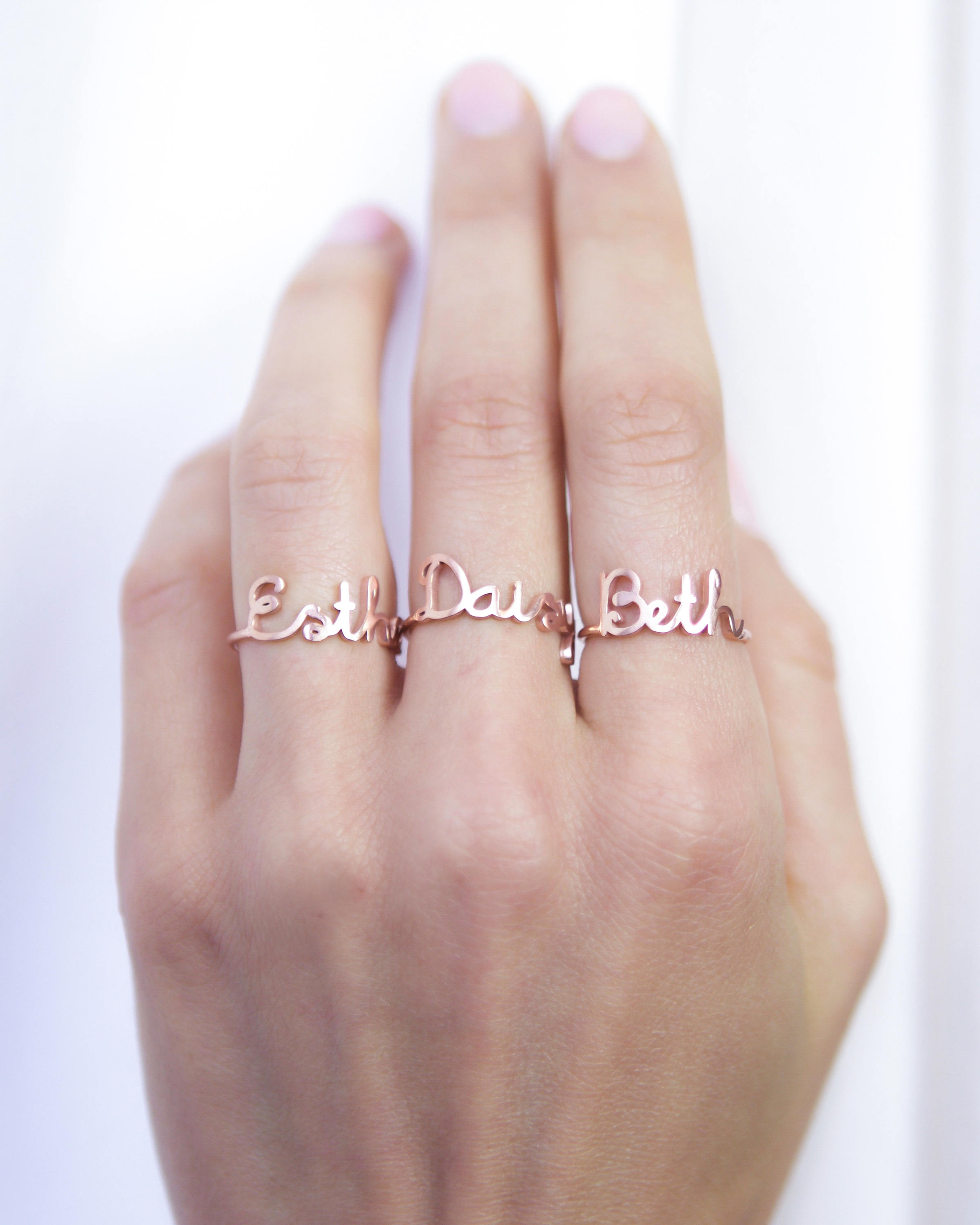 Personalized Sterling Silver Children's Name Ring - Custom Jewelry Gift for Her - Christmas Mom Gift