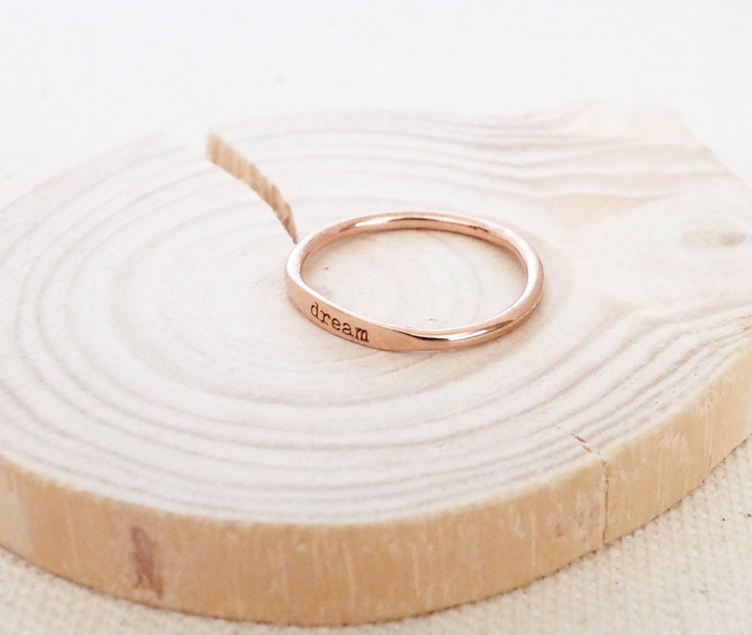 Personalized Sterling Silver Name Ring | Skinny Stackable Bridesmaids &amp; New Mom Gift