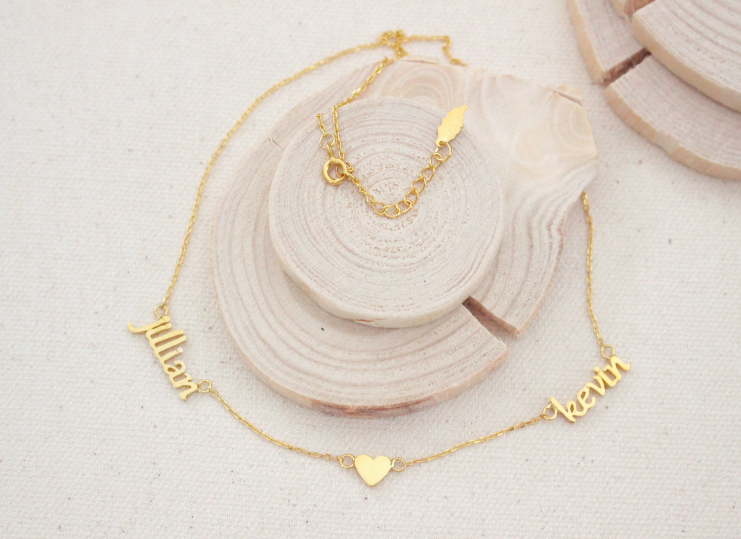 Custom Dainty Triple Name Necklace - Personalized 3 Names Family Gift