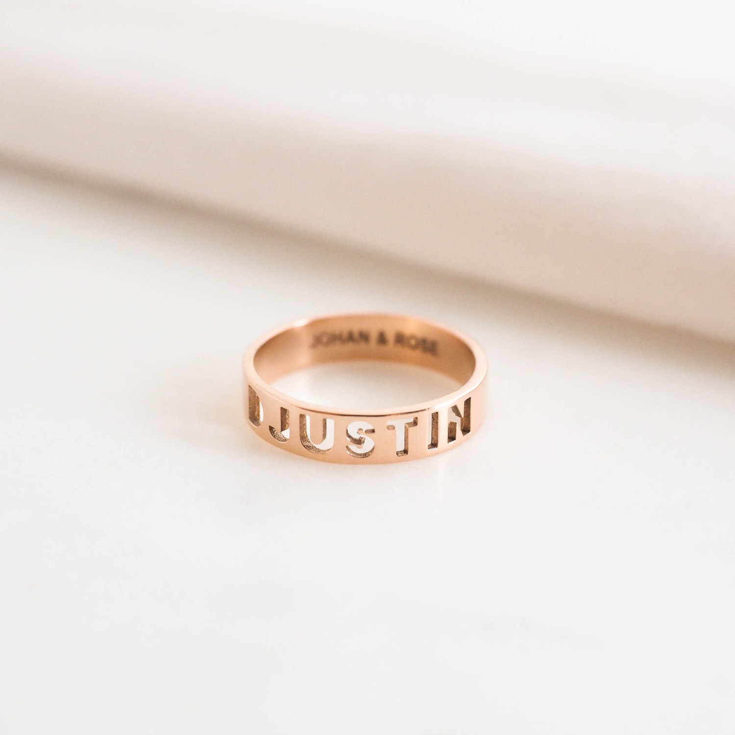 Custom Name Ring - Personalized Jewelry for Grandma, Mom &amp; Family - Cut-out Style