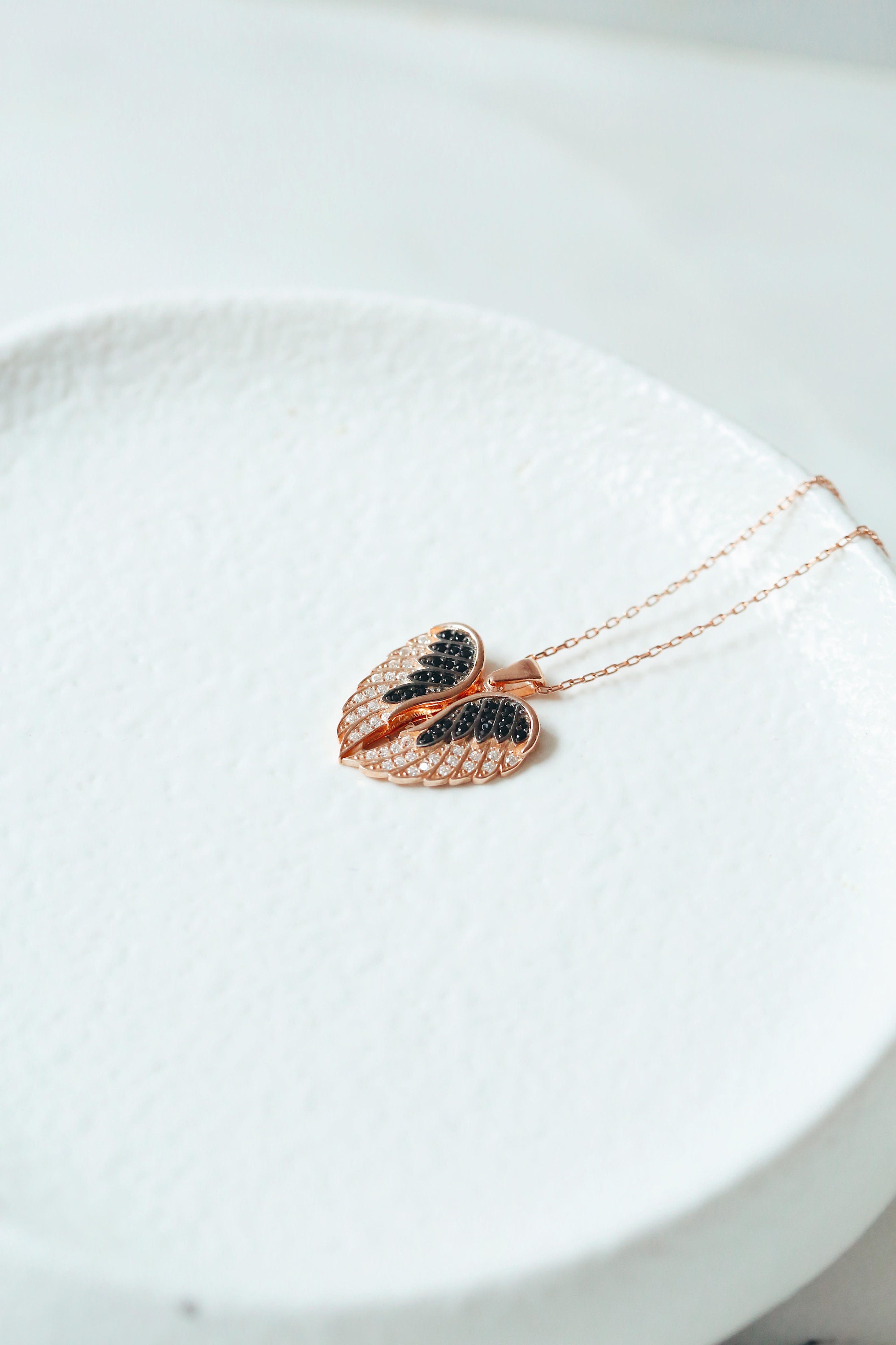 Personalized Angel Wings Necklace with Hidden Name | Openable Wing Pendant Gift for Her | Daniel's Custom Name Jewelry |