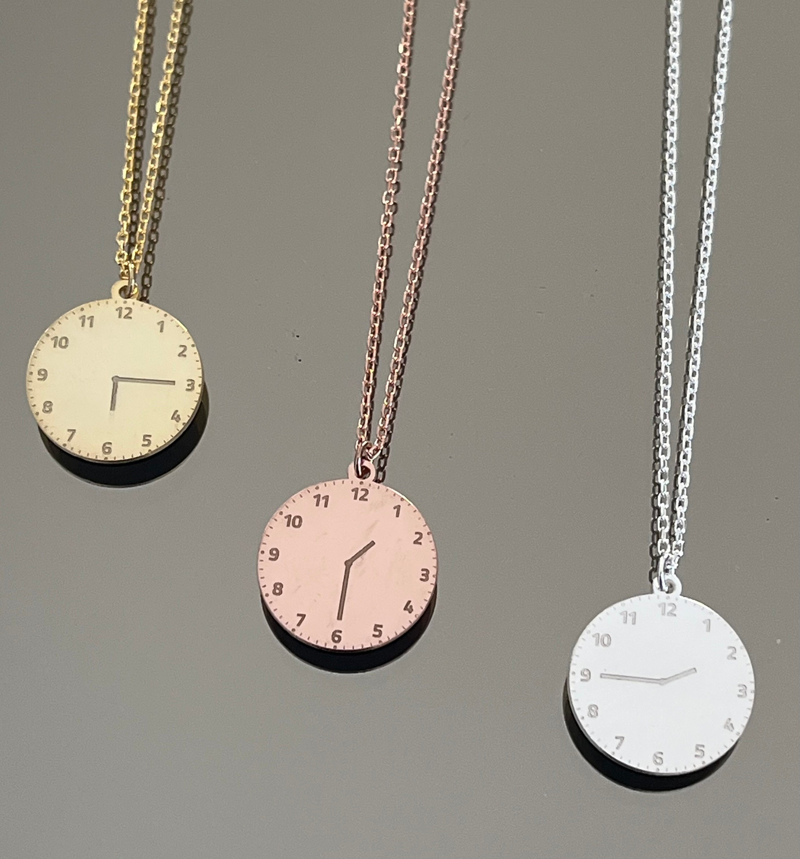 Personalized Engraved Necklace with Baby Birth or Wedding Engagement Time - Ideal Valentine's Anniversary Gift