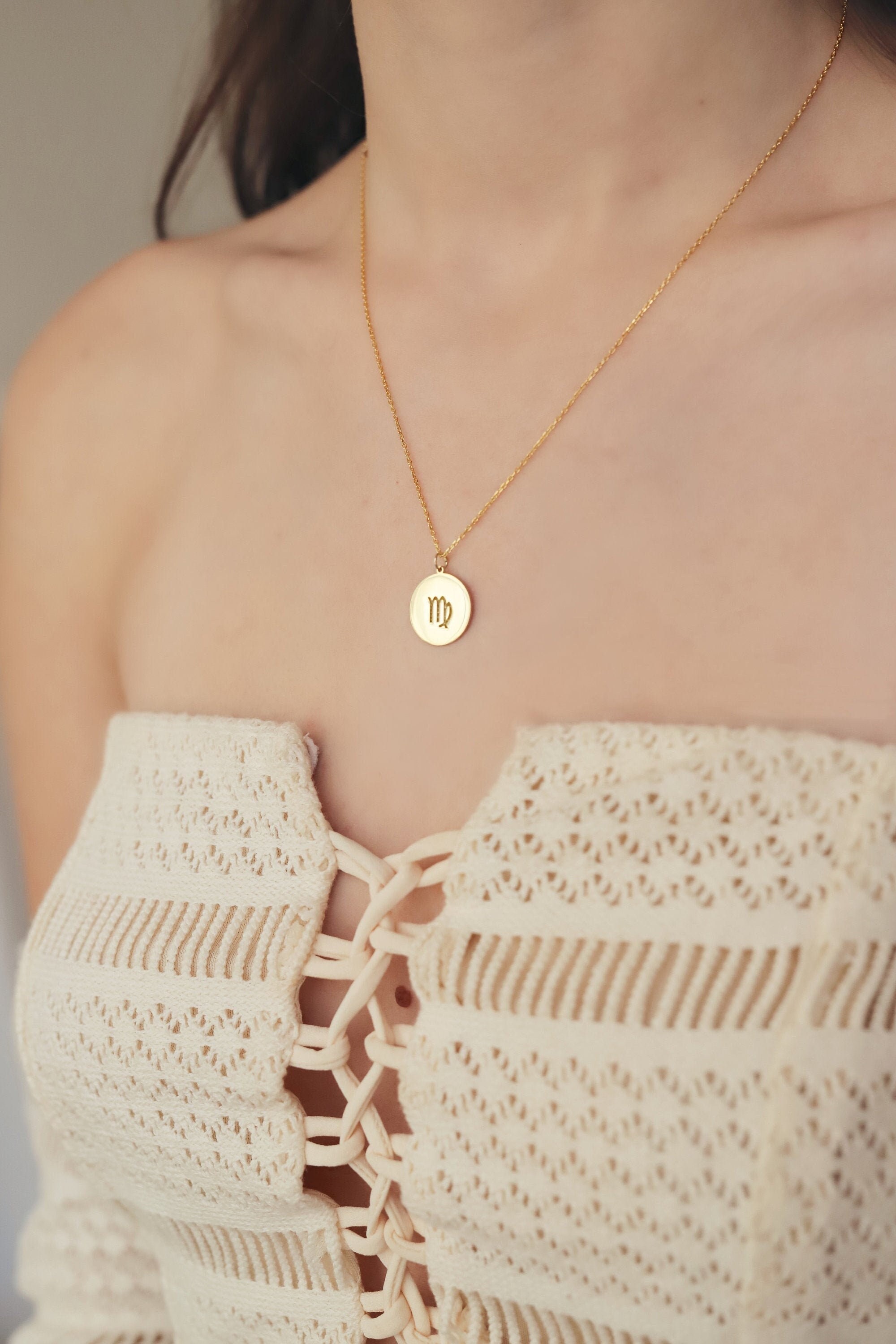 Dainty Star Sign Zodiac Necklace, Astrology Horoscope Jewelry, Birthday Gift