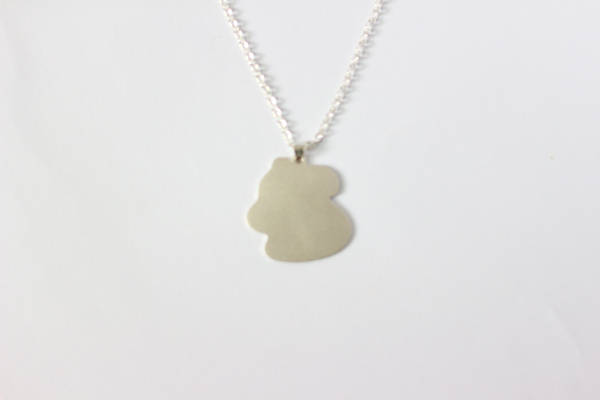 Engraved Dog Photo Necklace - Memorial Pet Portrait Tag Jewelry Gift