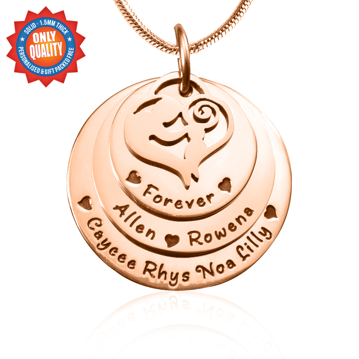 Mother s Disc Triple Necklace - Rose Gold Plated - Custom Jewellery By All Uniqueness