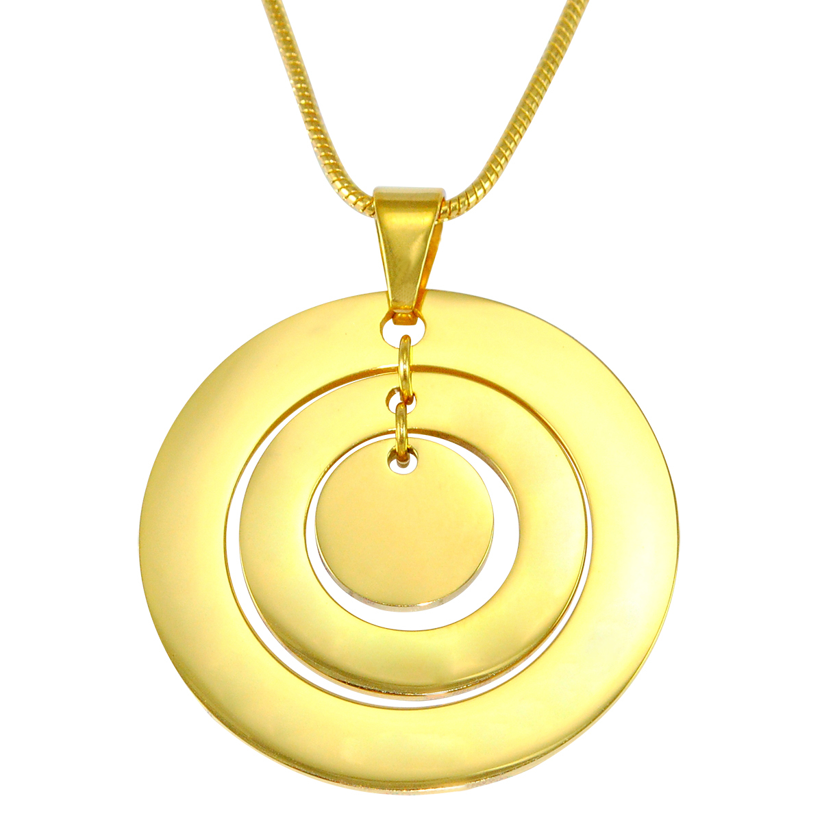 Circles of Love Necklace - GOLD Plated - Custom Jewellery By All Uniqueness