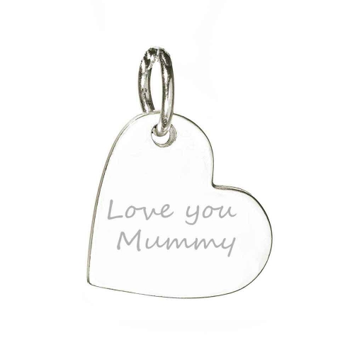 925 Silver Hand / Footprint Heart Charm Necklace - Custom Jewellery By All Uniqueness