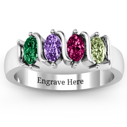 2-5 Oval Stones Ring - Custom Jewellery By All Uniqueness